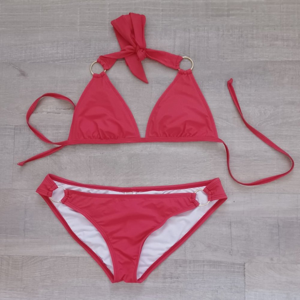 Arden B Salmon Pink Bikini Swimsuit Juniors Size Small / Medium